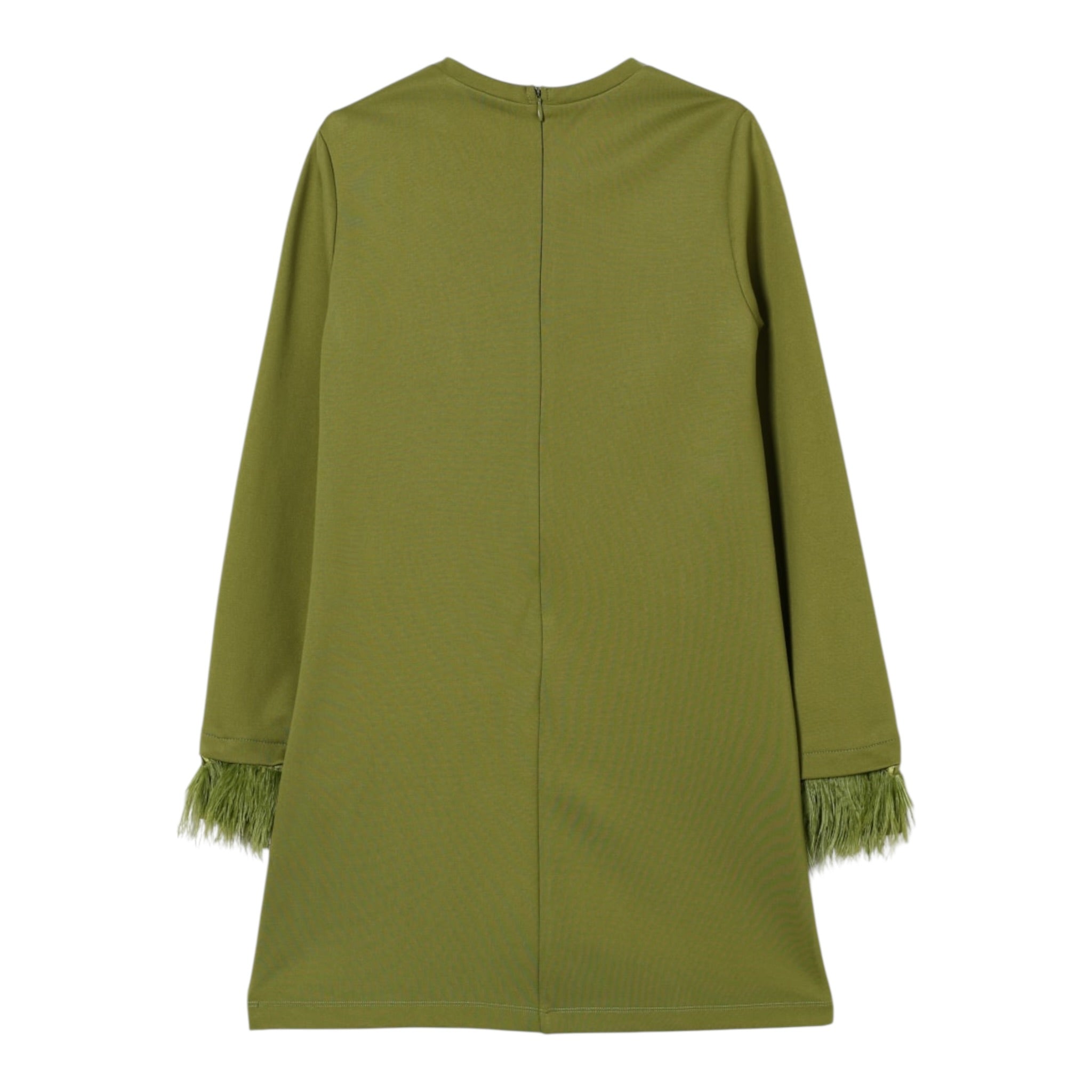 Twinset Abito tinta unita con Polsini Rimovibili Verde per Bambina 252GJ2111X VERDE TWINSET 