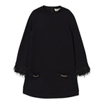Twinset Abito tinta unita con Polsini Rimovibili Nero per Bambina 252GJ2111XX NERO TWINSET 