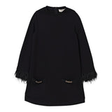 Twinset Abito tinta unita con Polsini Rimovibili Nero per Bambina 252GJ2111XX NERO TWINSET 