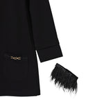Twinset Abito tinta unita con Polsini Rimovibili Nero per Bambina 252GJ2111XX NERO TWINSET 