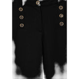 Twinset Pantalone tinta unita con Bottoni Nero per Bambina 252GJ2113 NERO TWINSET 