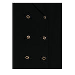 Twinset Cappotto tinta unita Doppiopetto Nero per Bambina 252GJ2142 NERO TWINSET 