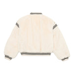 Twinset Giubbino tinta unita con Pelliccia E Zip Panna per Bambina 252GJ2170X PANNA TWINSET 