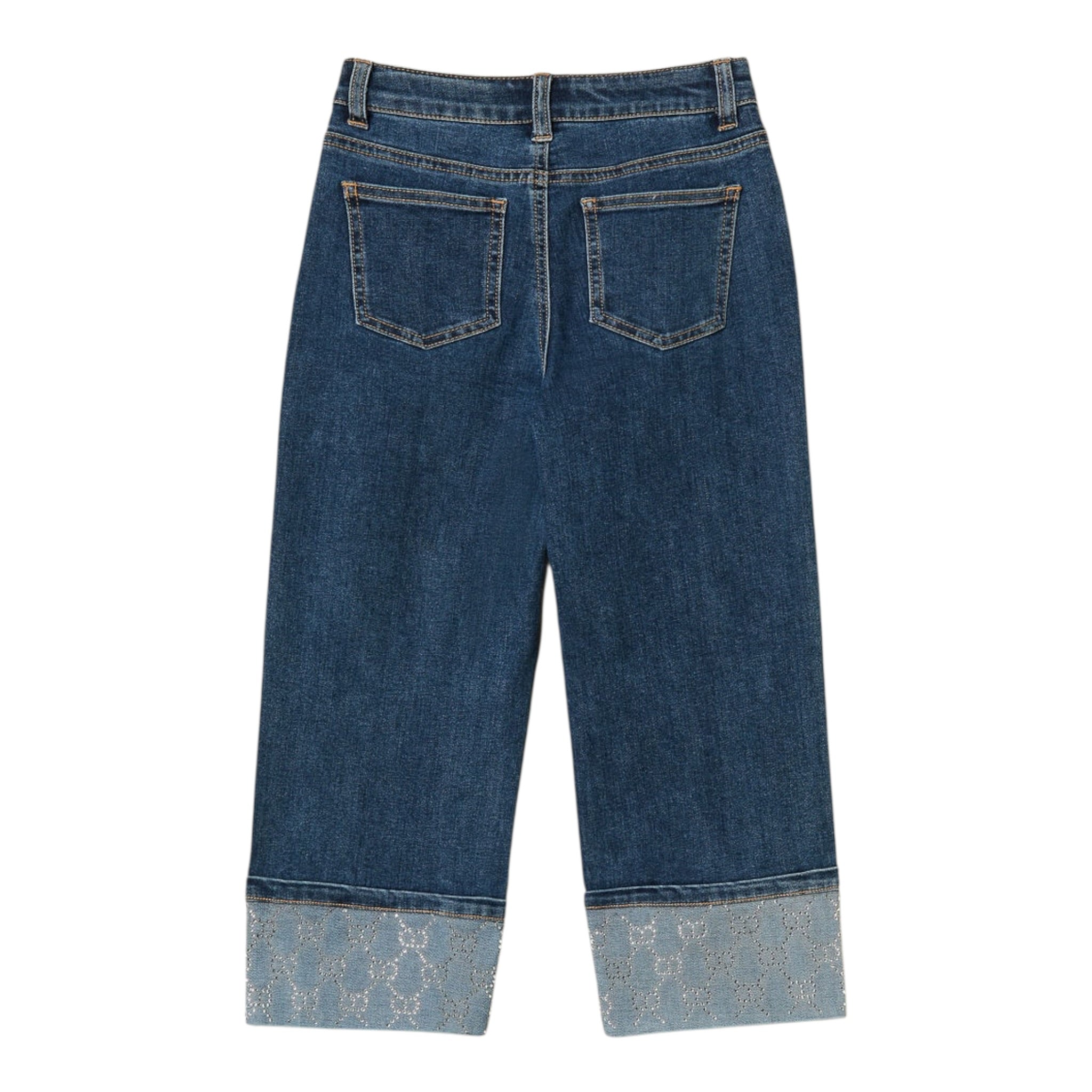 Twinset Jeans tinta unita Modello Palazzo Blu per Bambina 252GJ2190 BLU TWINSET 