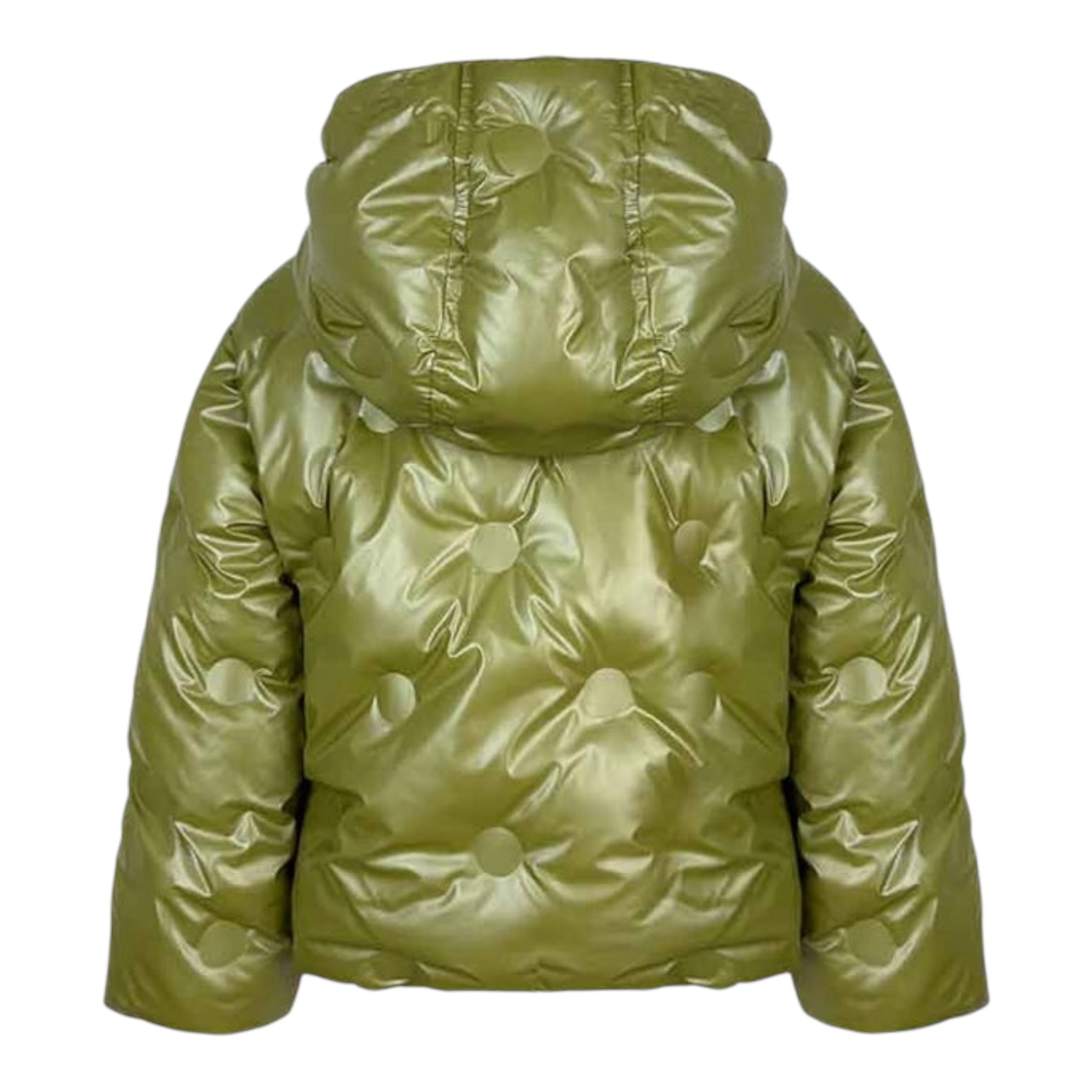 Twinset Giubbino tinta unita con Zip E Cappuccio Verde per Bambina 252GJ2200 VERDE TWINSET 