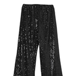 Twinset Pantalone tinta unita con Paillettes Nero per Bambina 252GJ2232 NERO TWINSET 