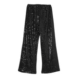 Twinset Pantalone tinta unita con Paillettes Nero per Bambina 252GJ2232 NERO TWINSET 