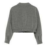Twinset Giacca tinta unita con Zip Grigio per Bambina 252GJ2270 GRIGIO TWINSET 