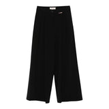 Twinset Pantalone tinta unita Modello Palazzo Nero per Bambina 252GJ2274 NERO TWINSET 