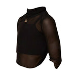 Twinset Shirt Velata tinta unita con Top Nero per Bambina 252GJ2310XX NERO TWINSET 