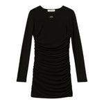 Twinset Abito Manica Lunga tinta unita Nero per Bambina 252GJ2312X NERO TWINSET 