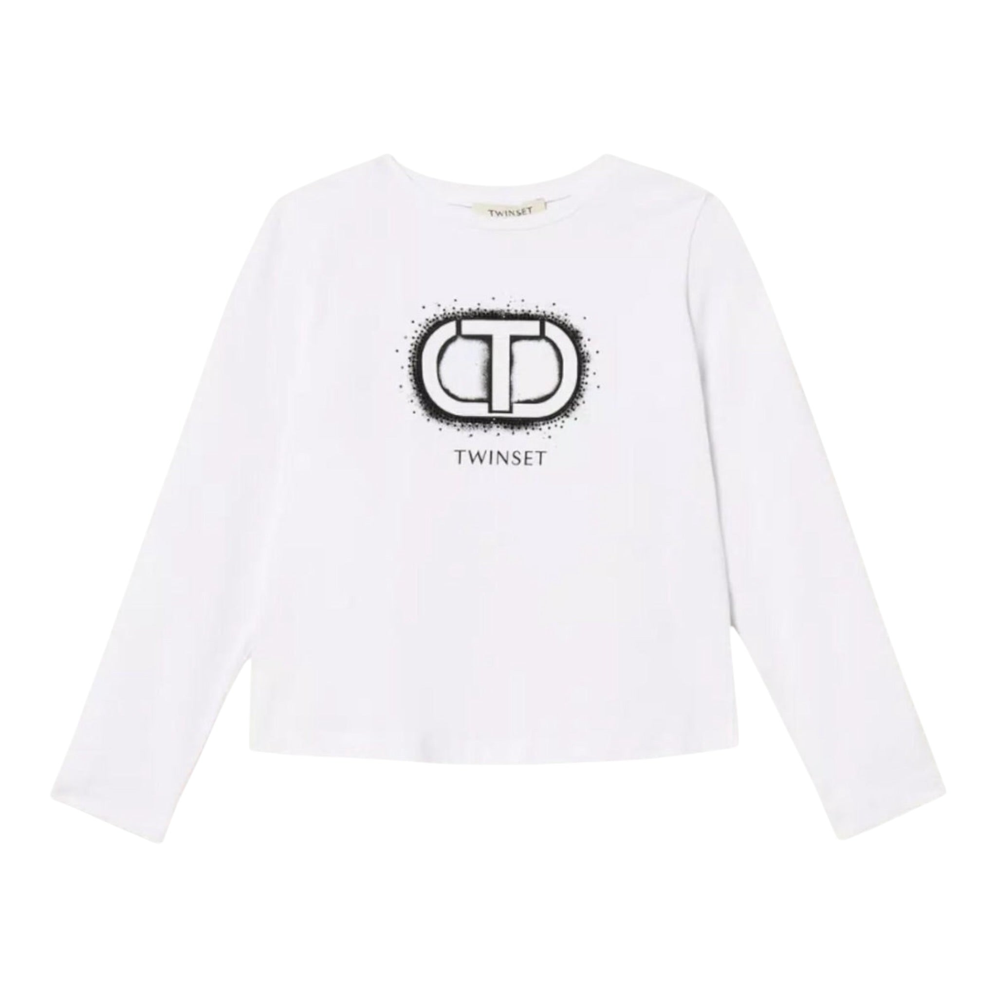 Twinset Shirt tinta unita con Stampa Bianco per Bambina 252GJ2320 BIANCO TWINSET 