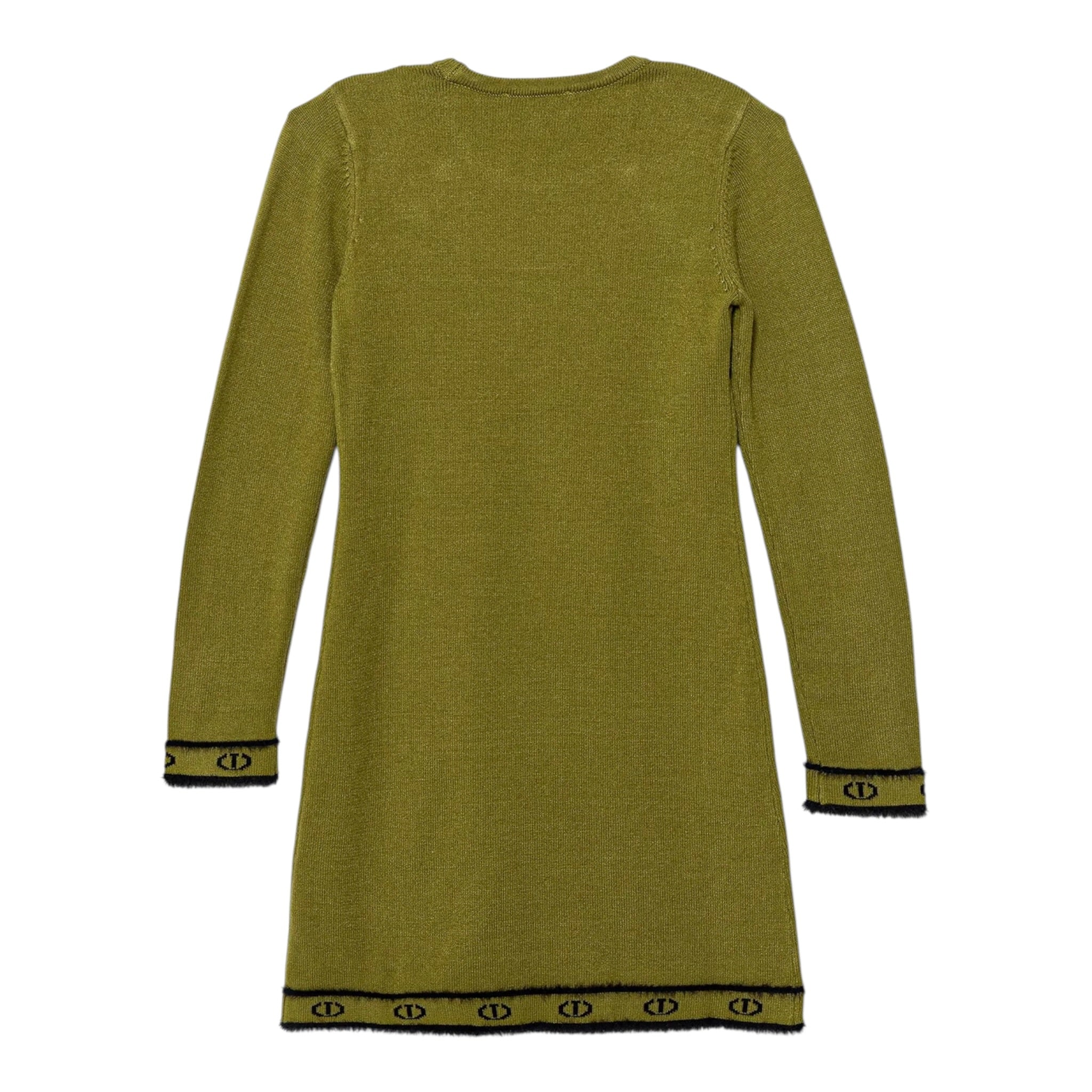 Twinset Abito Manica Lunga tinta unita con Logo Verde per Bambina 252GJ3014XXX VERDE TWINSET 