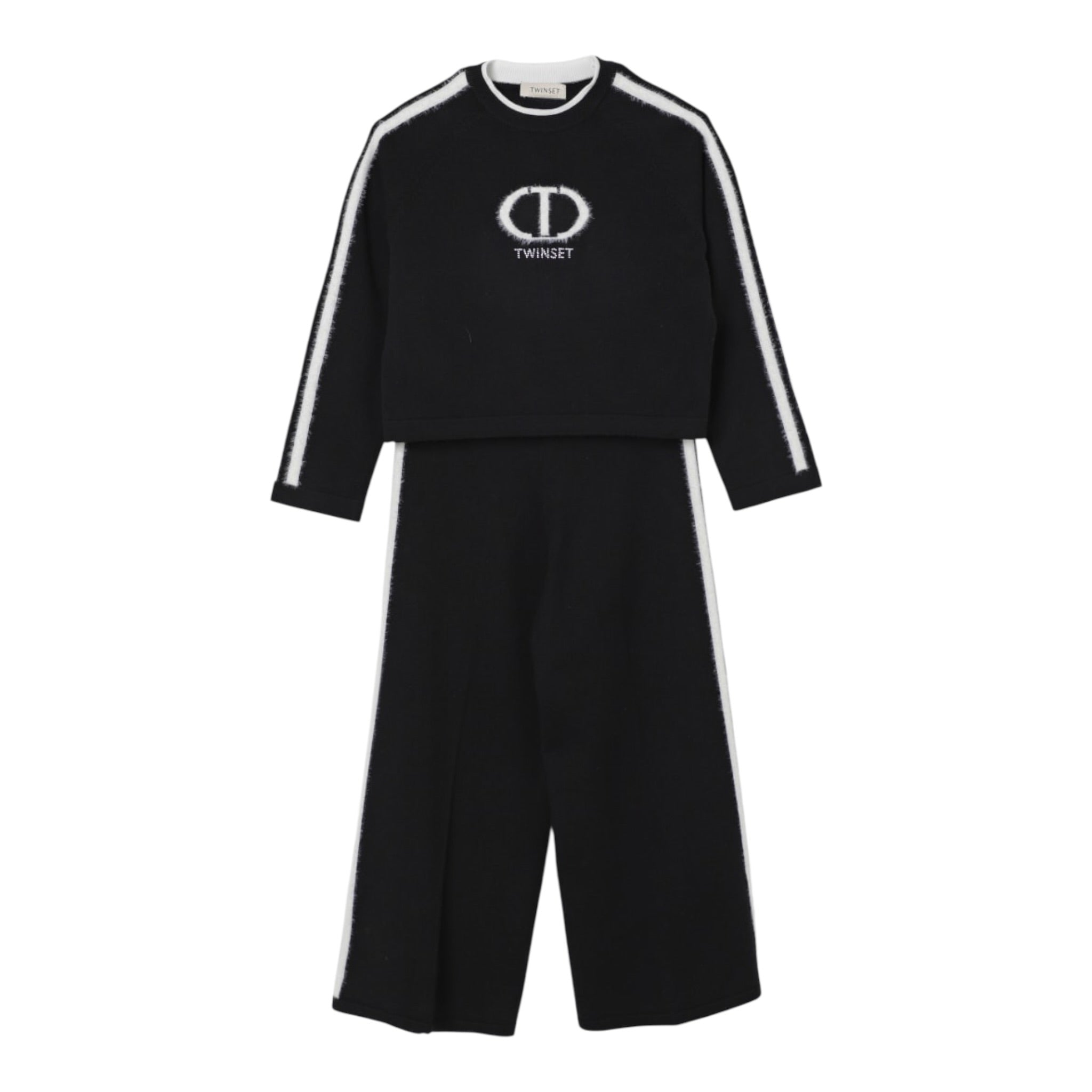Twinset Completo 2Pz Maglia-Pantalone tinta unita Nero per Bambina 252GJ301AXX NERO TWINSET 
