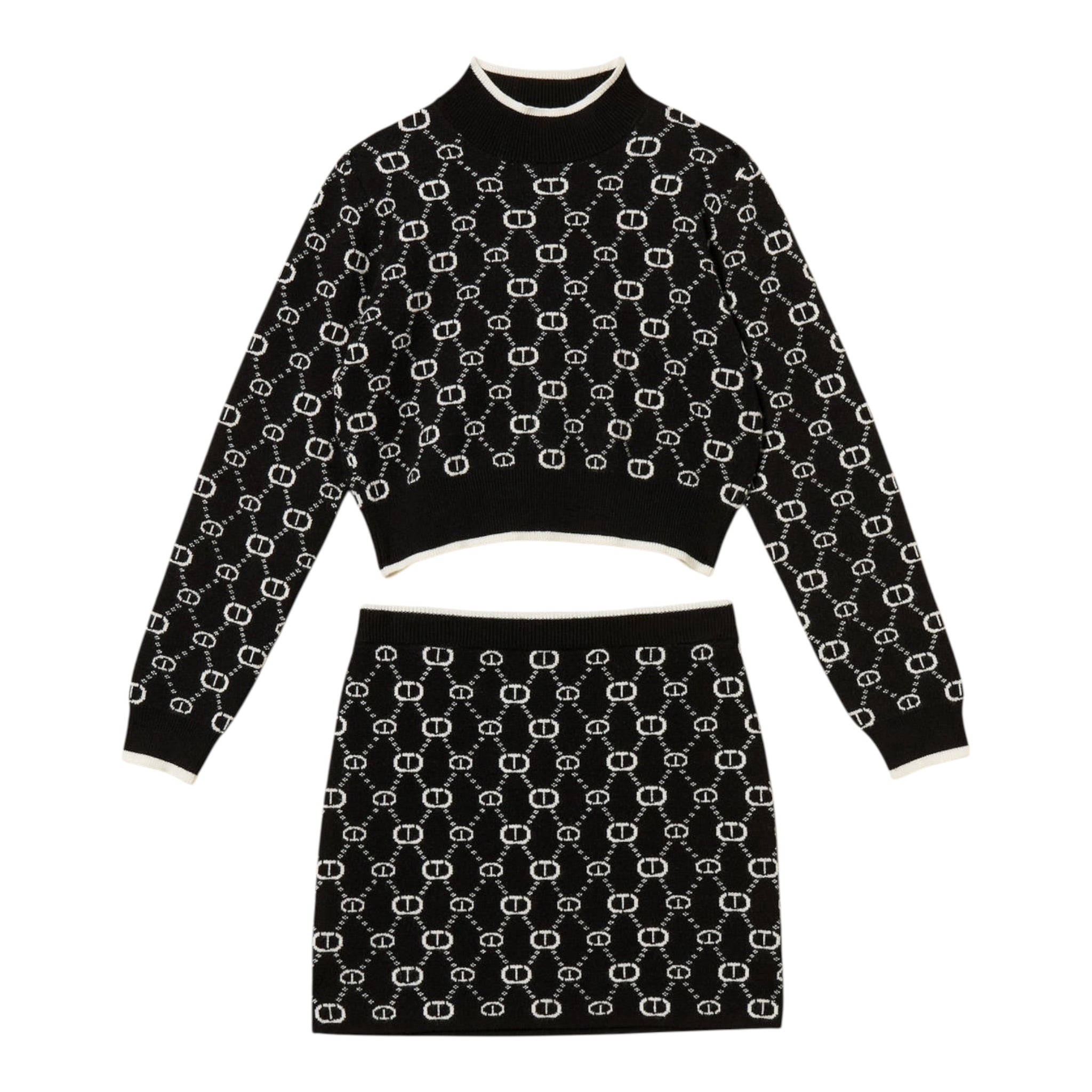 Twinset Completo 2 Pezzi Maglia-Gonna Nero per Bambina 252GJ3022X NERO TWINSET 