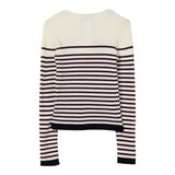 Twinset Maglia tinta unita con Fantasia A Righe Panna per Bambina 252GJ3035X PANNA TWINSET 