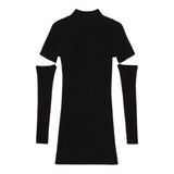 Twinset Abito tinta unita con Manicotti Nero per Bambina 252GJ3040X NERO TWINSET 