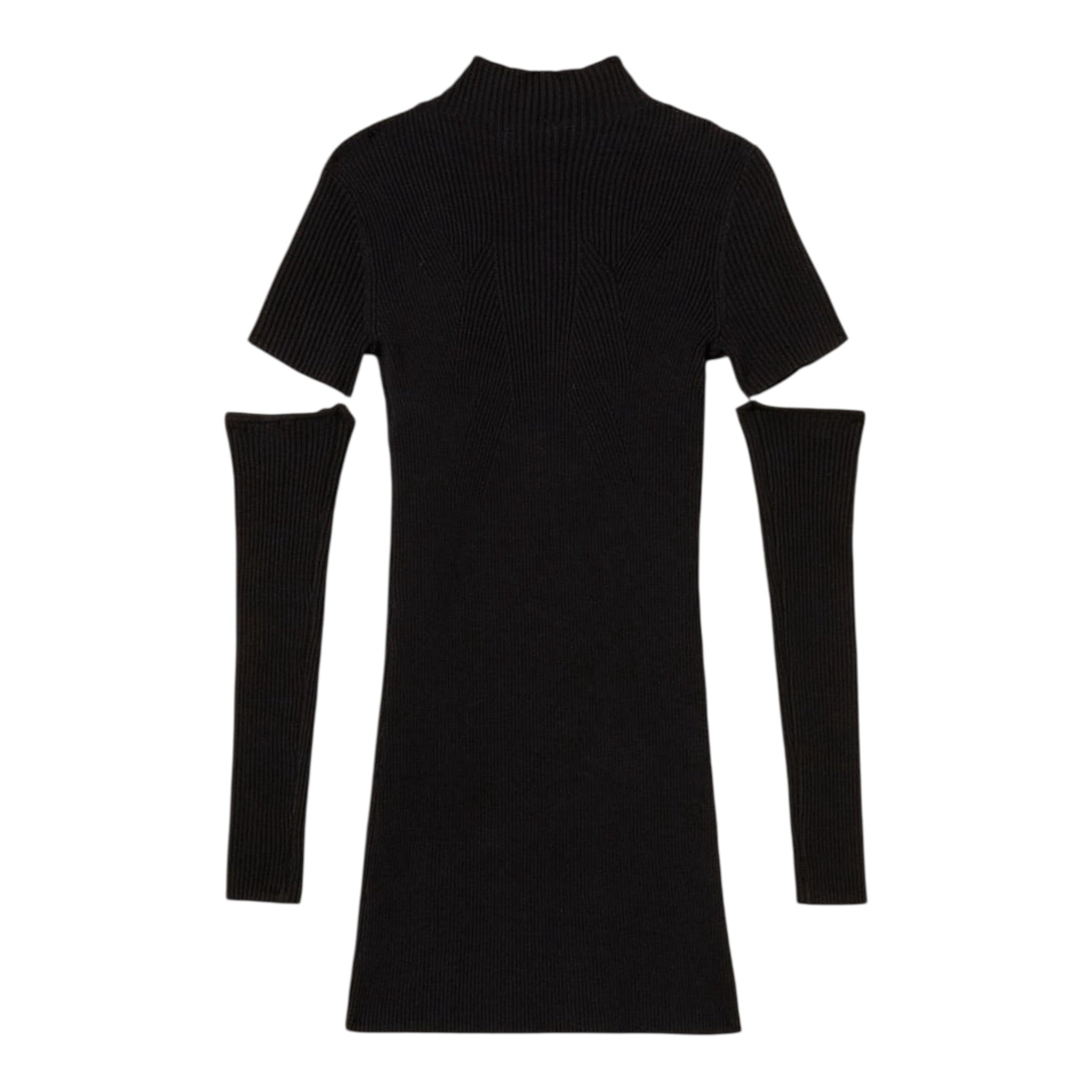 Twinset Abito tinta unita con Manicotti Nero per Bambina 252GJ3040XX NERO TWINSET 