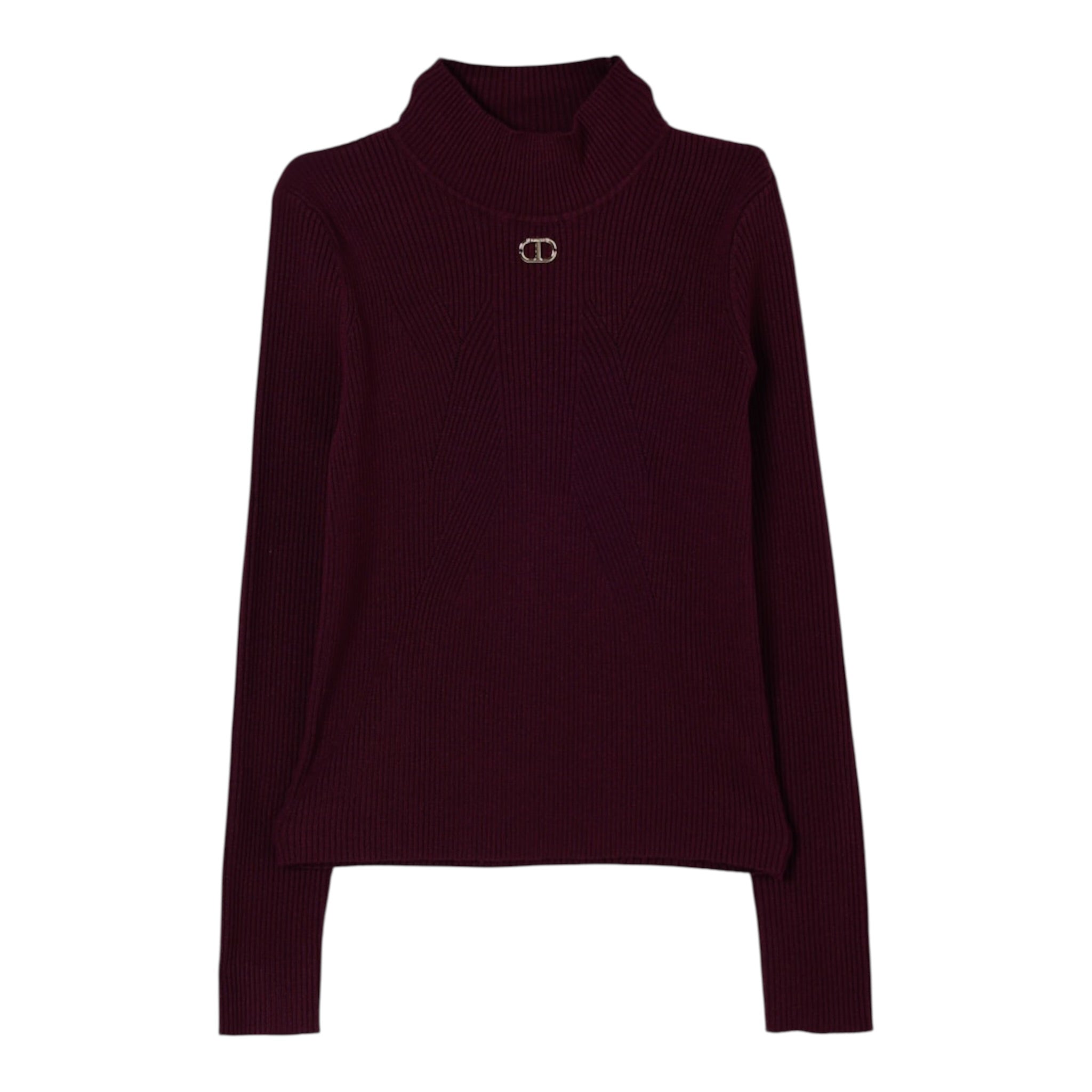 Twinset Maglia Mezzo Collo tinta unita Vinaccia per Bambina 252GJ3042X VINACCIA TWINSET 
