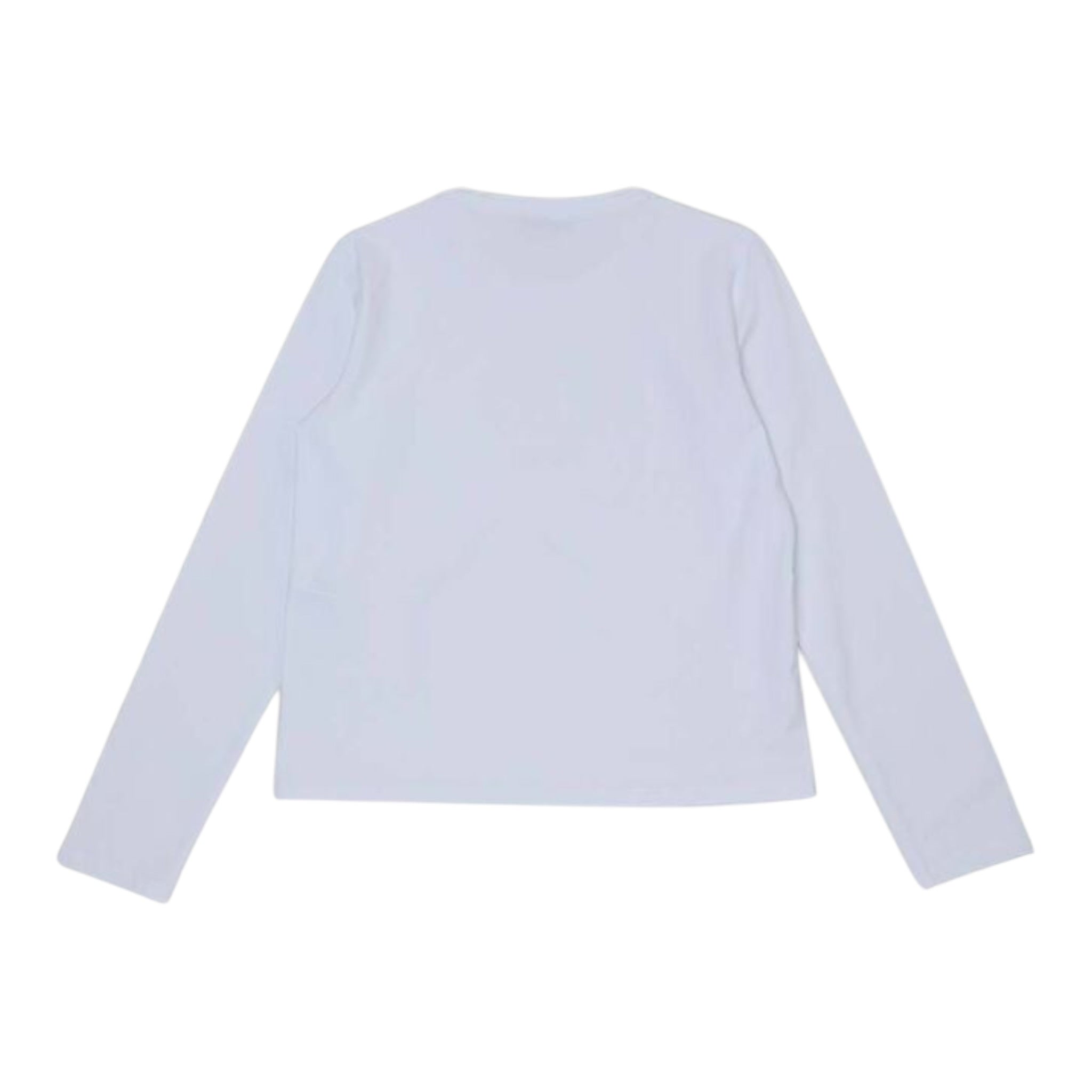 Twinset Shirt Girocollo tinta unita con Logo Bianco per Bambina 252GJ306B BIANCO TWINSET 