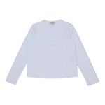 Twinset Shirt Girocollo tinta unita con Logo Bianco per Bambina 252GJ306B BIANCO TWINSET 