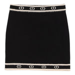 Twinset Gonna tinta unita con Loghi Nero per Bambina 252GJ3071 NERO TWINSET 
