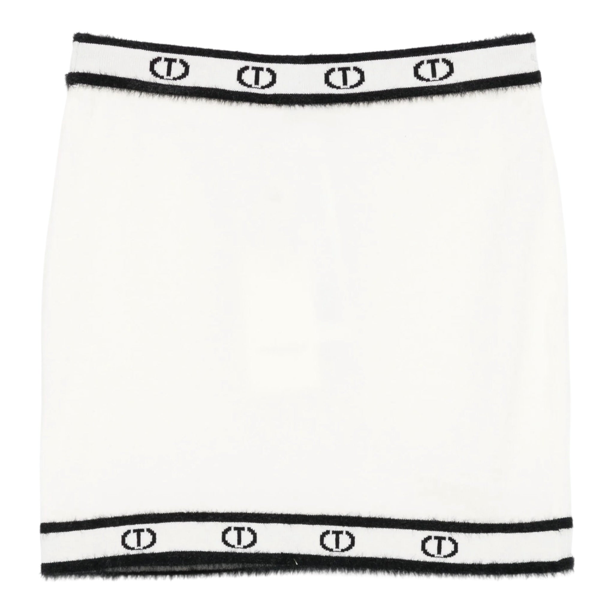 Twinset Gonna tinta unita con Logo Panna per Bambina 252GJ3072 PANNA TWINSET 