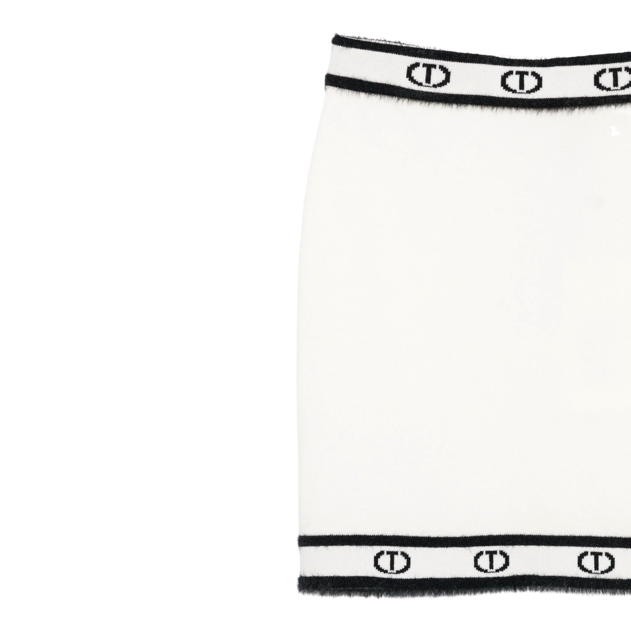 Twinset Gonna tinta unita con Logo Panna per Bambina 252GJ3072X PANNA TWINSET 