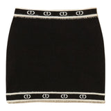 Twinset Gonna tinta unita con Logo Nero per Bambina 252GJ3072XX NERO TWINSET 