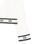 Twinset Maglia Girocollo tinta unita con Loghi Panna per Bambina 252GJ3073 PANNA TWINSET 