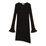 Twinset Abito Manica Lunga tinta unita con Logo Nero per Bambina 252GJ3093X NERO TWINSET 