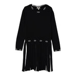 Twinset Abito tinta unita con Logo Nero per Bambina 252GJ3101 NERO TWINSET 