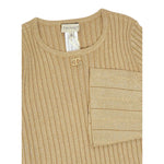 Twinset Maglia tinta unita con Logo Oro per Bambina 252GJ3111 ORO TWINSET 