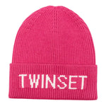 Twinset Cappello tinta unita con Logo Fuxia per Bambina 252GJ5015 FUXIA TWINSET 