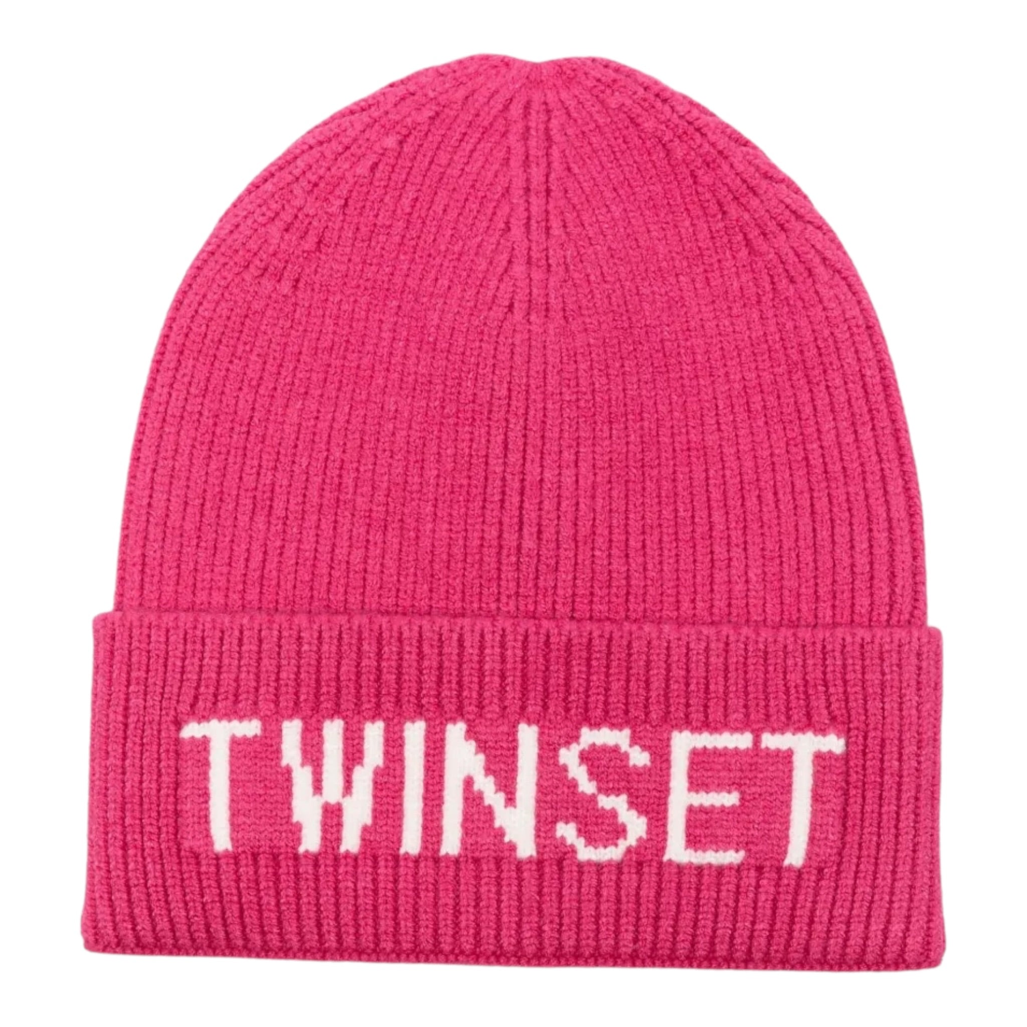 Twinset Cappello tinta unita con Logo Fuxia per Bambina 252GJ5015 FUXIA TWINSET 