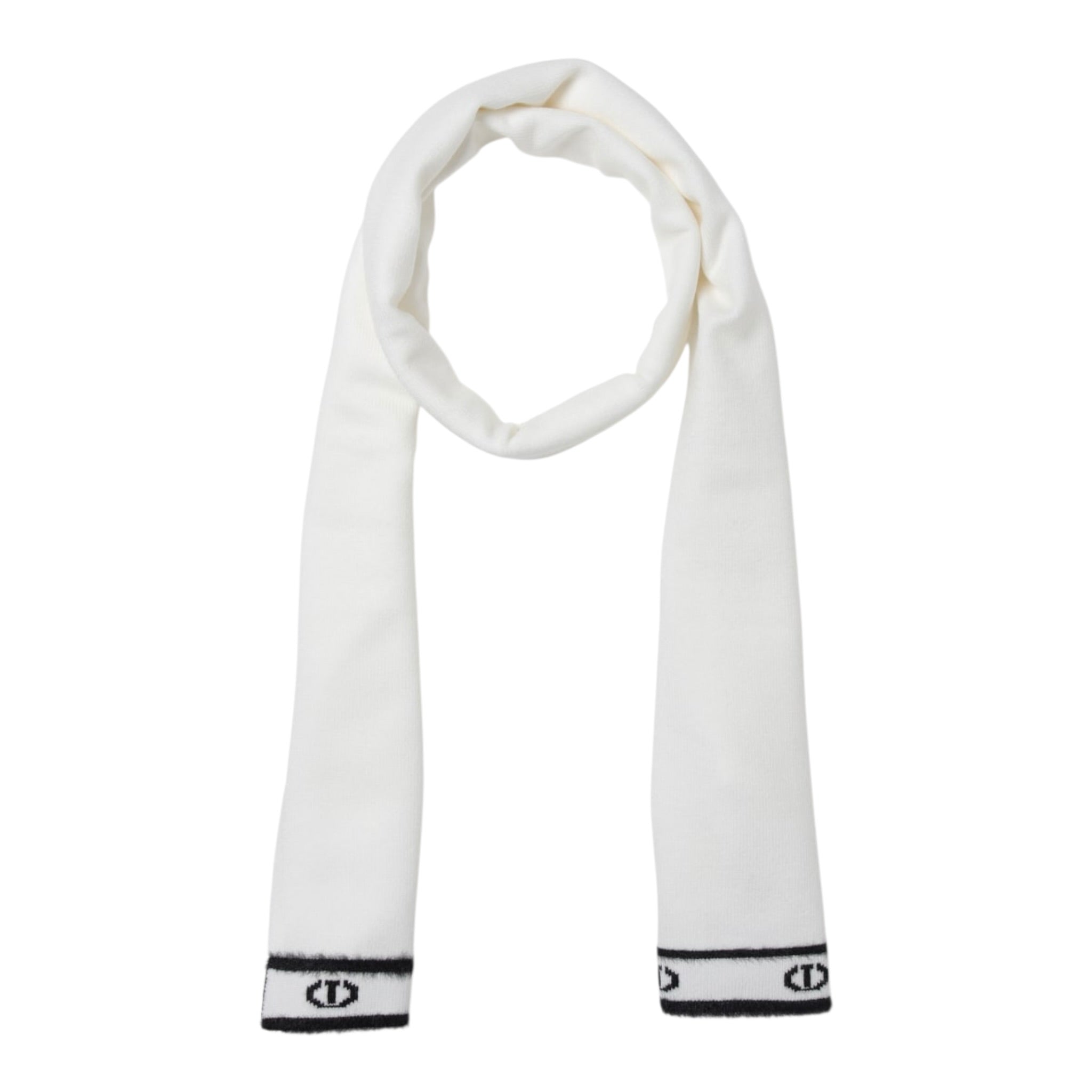 Twinset Sciarpa tinta unita con Logo Panna per Bambina 252GJ501JX PANNA TWINSET 