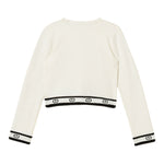 Twinset Maglia Girocollo tinta unita con Logo Panna per Bambina 262GJ3073 PANNA TWINSET 