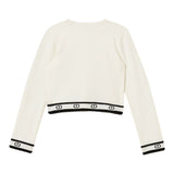 Twinset Maglia Girocollo tinta unita con Logo Panna per Bambina 262GJ3073 PANNA TWINSET 