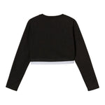 Twinset Shirt tinta unita con Logo Nero per Bambina GJ2322 NERO TWINSET 