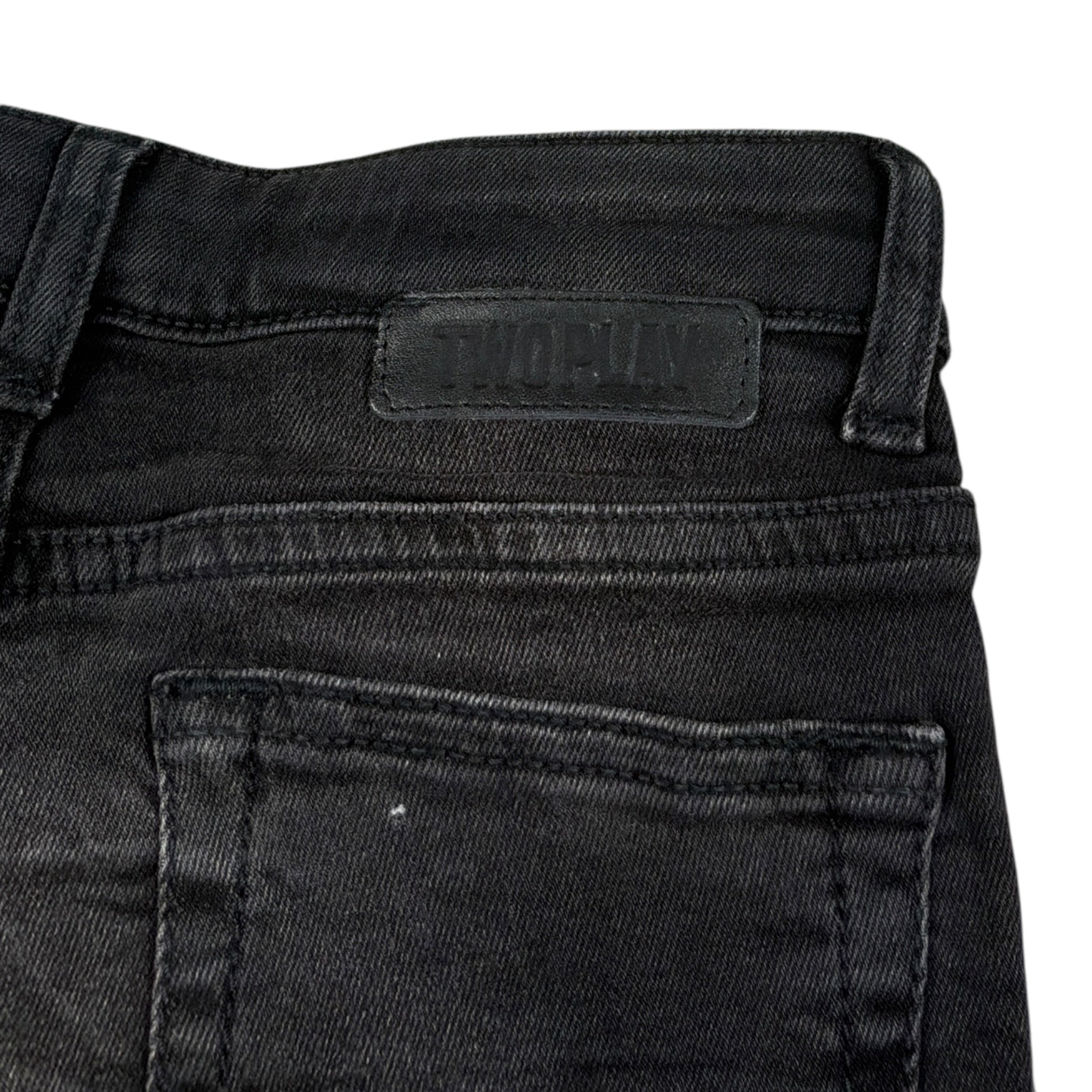 Twoplay Jeans tinta unita con Girovita Regolabile Nero per Bambino 007772 NERO TWOPLAY 