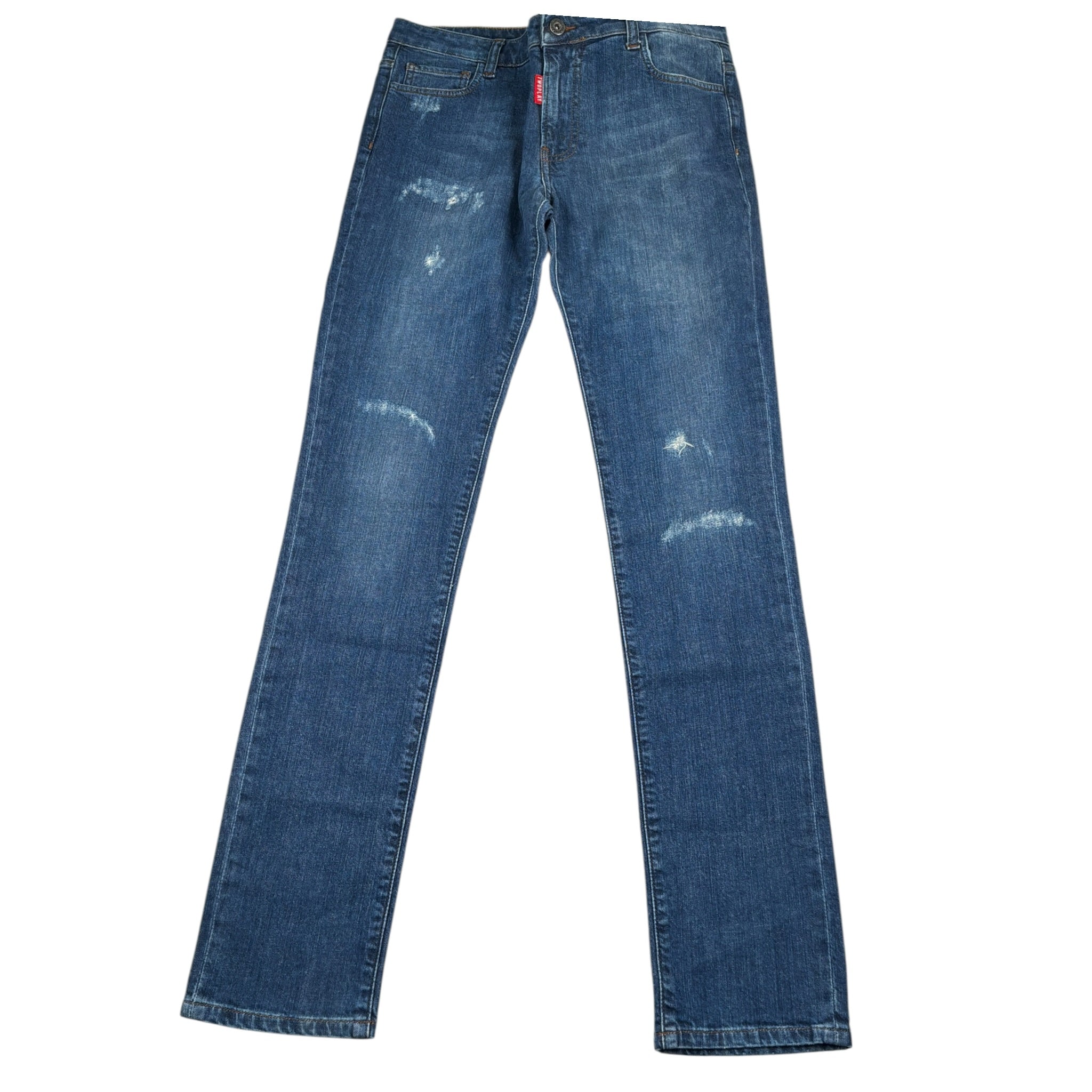 Twoplay Jeans tinta unita con Strappi Blu per Bambino 009940R BLU TWOPLAY 