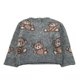 U+È Maglia Girocollo tinta unita con Orsi Grigio per Bambina UE1905JX GRIGIO U+è 