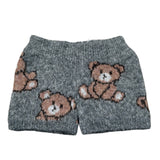 U+È Short tinta unita con Orsi Grigio per Bambina UE1907 GRIGIO U+è 