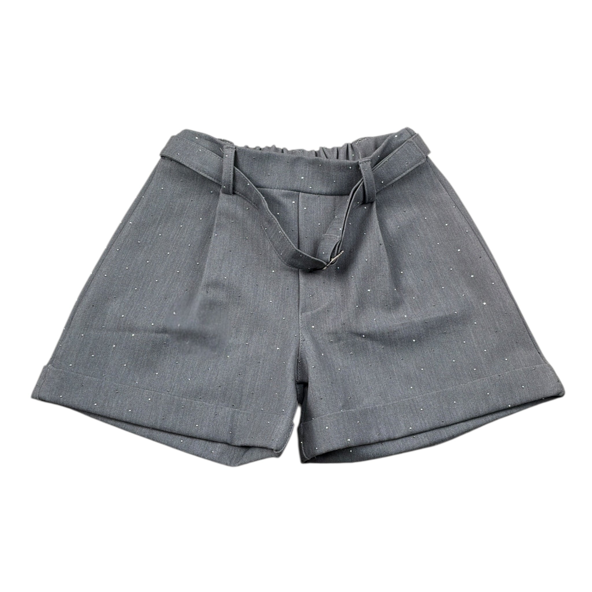 U+È Short tinta unita con Brillantini Grigio per Neonata UE1922 GRIGIO U+è 