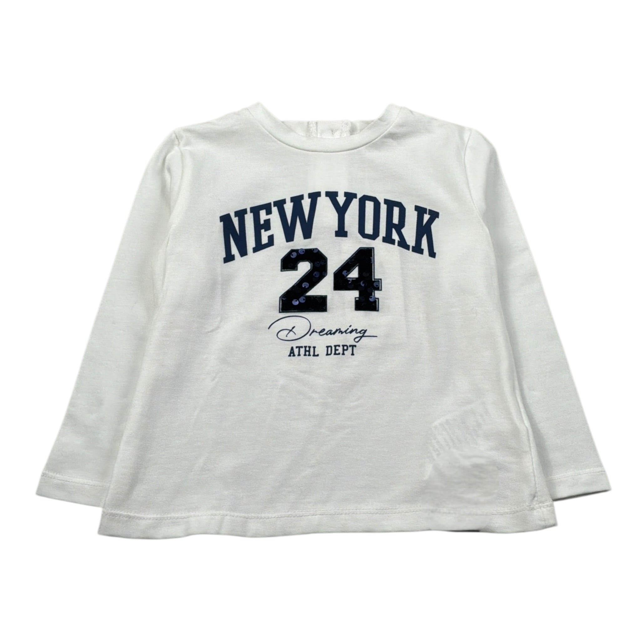 U+È Shirt tinta unita con Stampa Bianco per Neonata UE1930 BIANCO U+è 