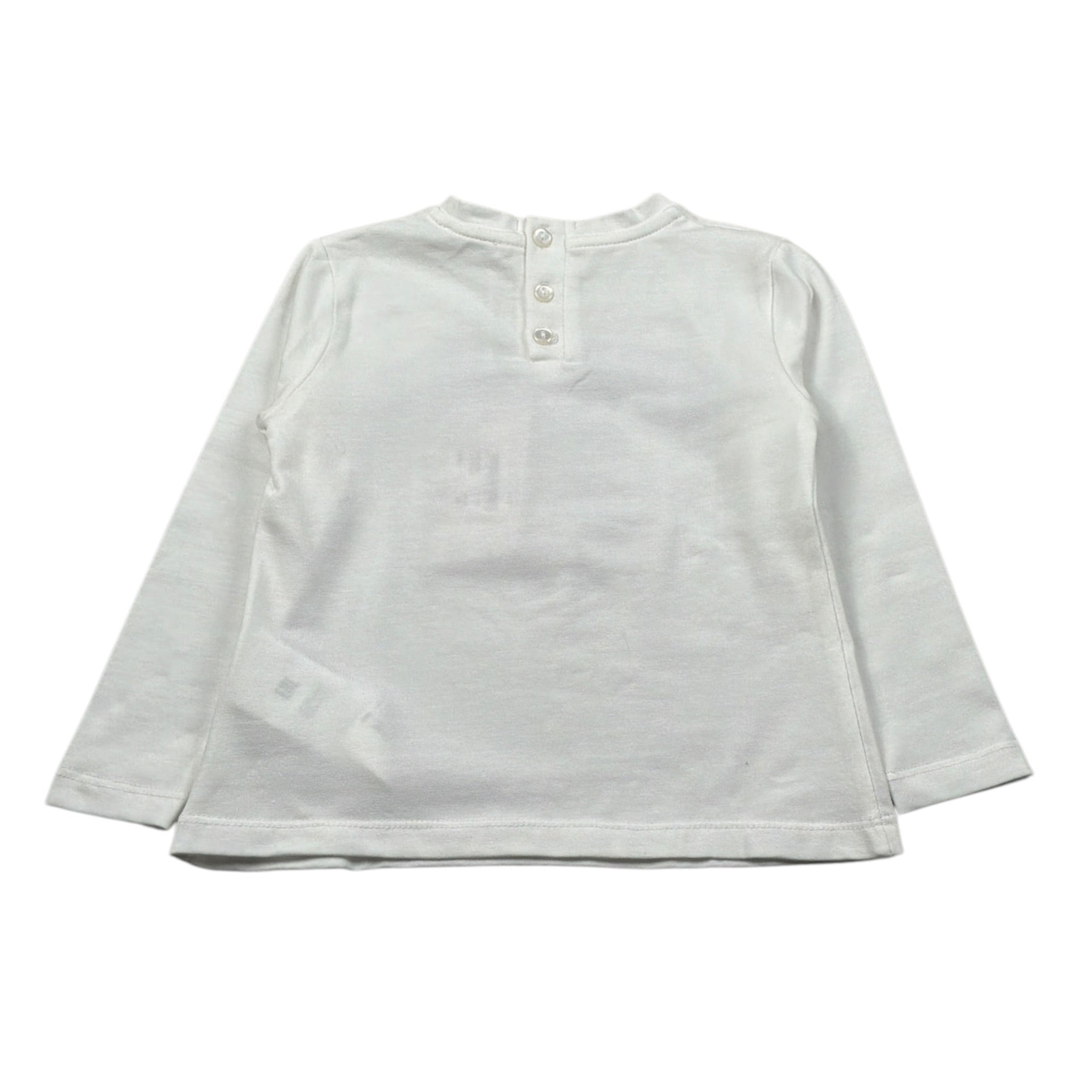 U+È Shirt tinta unita con Stampa Bianco per Neonata UE1930 BIANCO U+è 