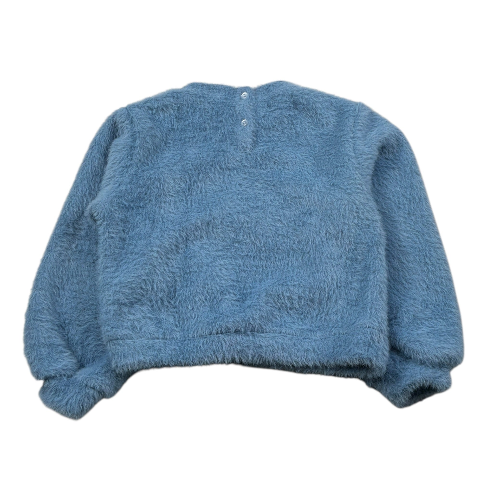 U+È Maglia Girocollo tinta unita con Perle Azzurro per Bambina UE1941 AZZURRO U+è 