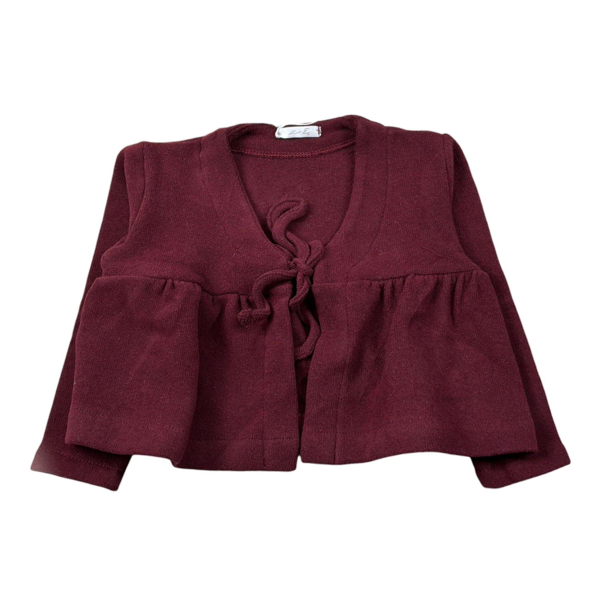 U+È Cardigan tinta unita Bordeaux per Neonata UE1954 BORDEAUX U+è 