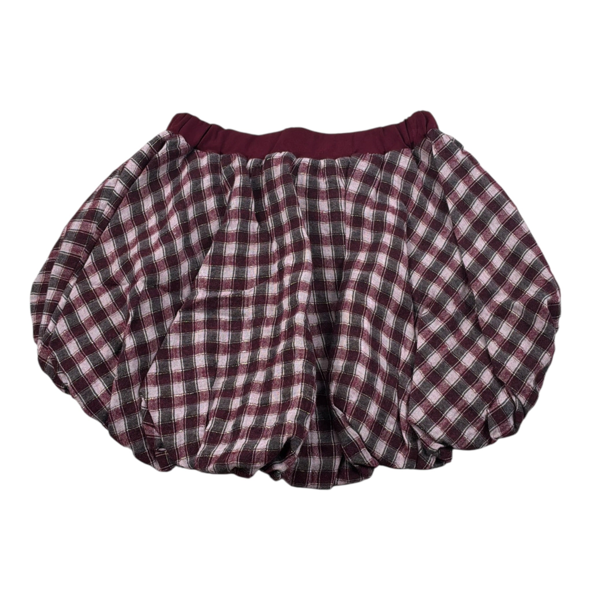 U+È Short Modello Palloncino Fantasia Quadri Bordeaux per Bambina UE1959J BORDEAUX U+è 