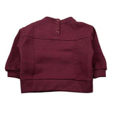 U+È Felpa Chiusa Girocollo tinta unita con Fiocco Bordeaux per Neonata UE1965 BORDEAUX U+è 